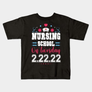 Nurse, Nursing School On TwosDay 2/22/22 Kids T-Shirt